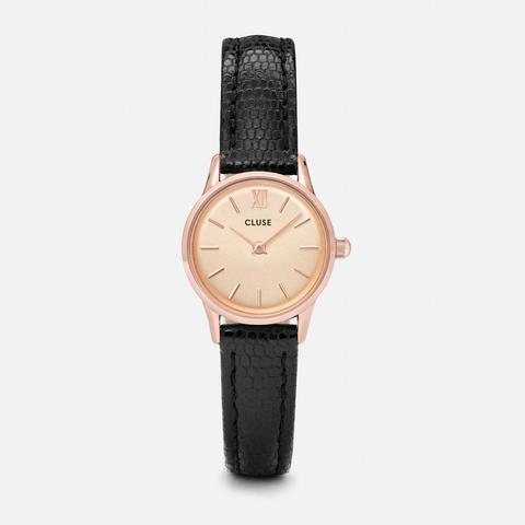 La Vedette Rose Gold Champagne/black Lizard