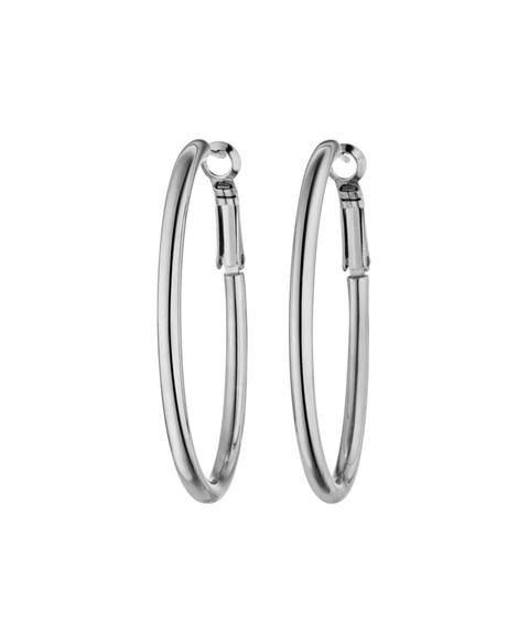 Oval Hoops Silver