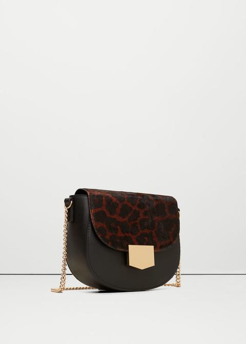 Bolso Cruzado Piel Leopardo