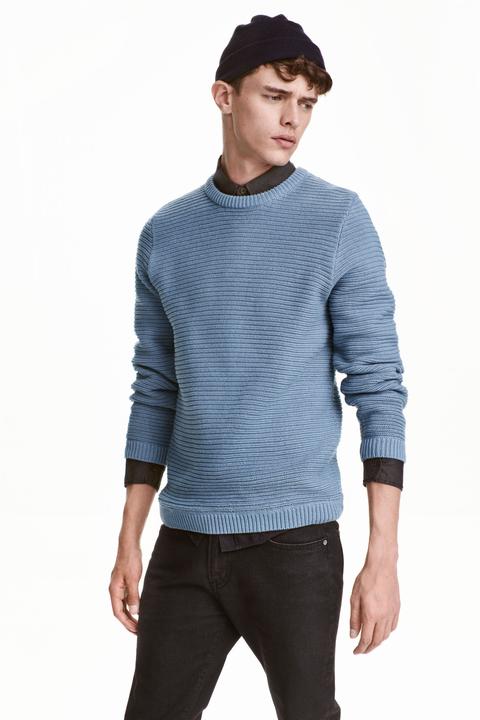 Pullover In Maglia A Coste