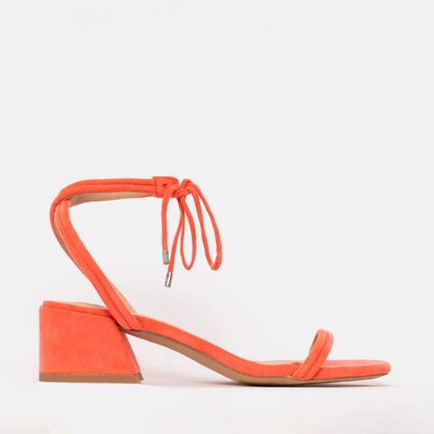 coral block heels