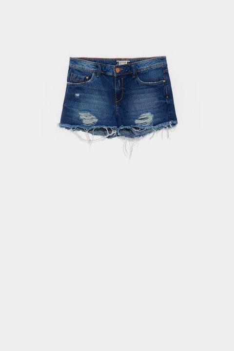 Shorts Jeans Con Rotture