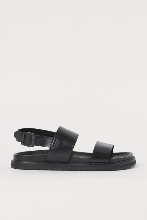 Leather Sandals - Black