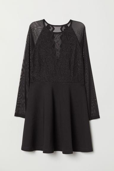 H & M - Vestido Corto - Negro