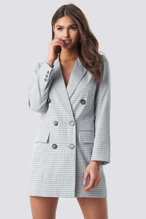 checkered blazer dress