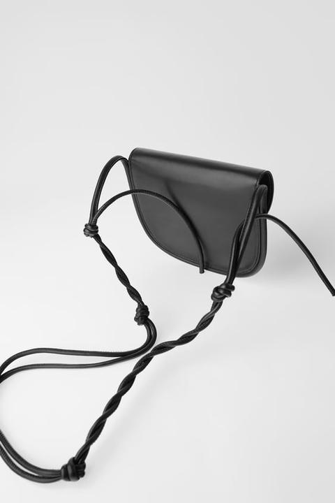 Oval Leather Crossbody Bag