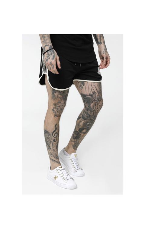 Siksilk Runner Panel Shorts - Black Men Sizes Bottom