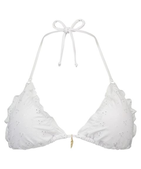 Hunkemöller Top De Bikini Triangular White Iris Blanco