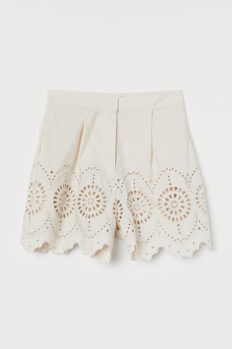 Pantalón Corto De Algodón - Blanco