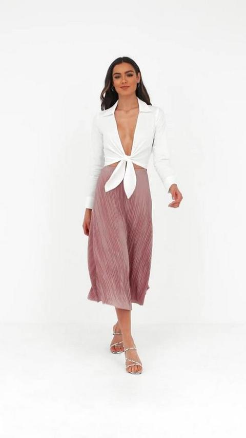 Rose plisse a on sale line midi skirt