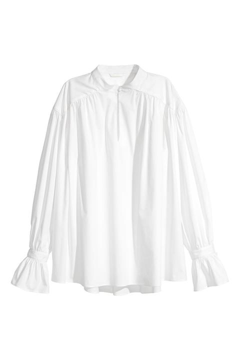 Blusa De Popelina - Blanco