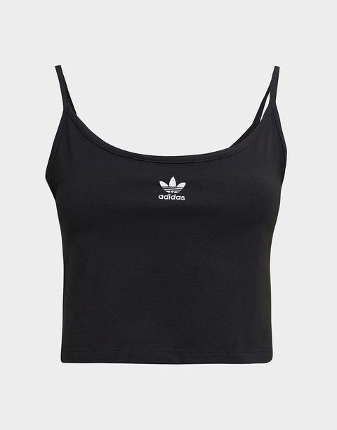 Adidas Originals Camiseta De Tirantes Crop Strappy Para Mujer, Black/white