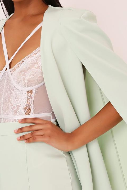 Mint Cape Blazer