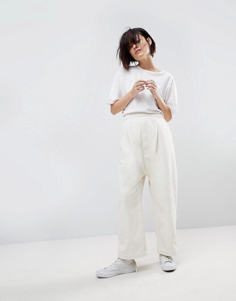 Asos White Drop Crotch Jeans