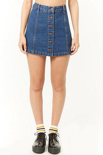 forever 21 denim skirt