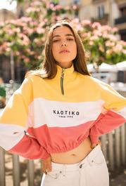 Sudadera Leah Amarillo/blanco/rosa