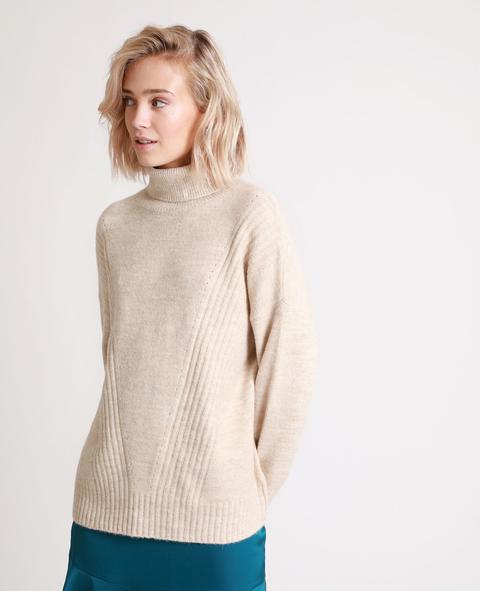 Pull À Col Roulé Femme