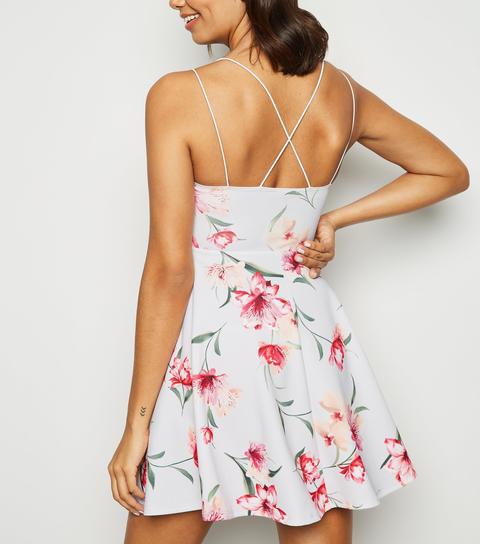 new look floral skater dress