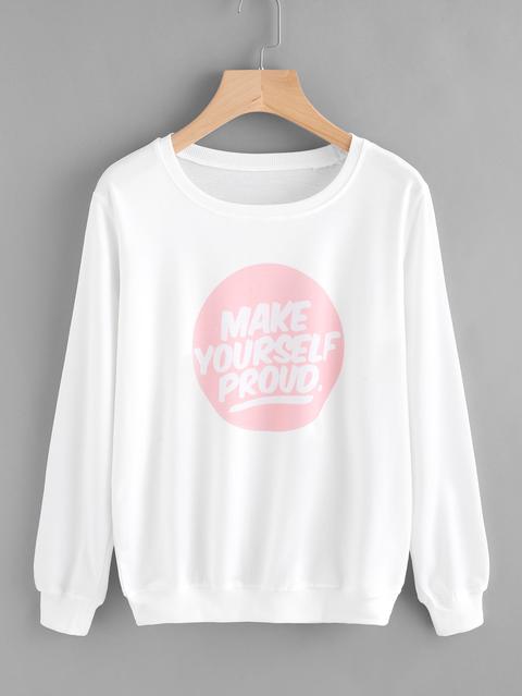 Slogan Print Sweatshirt