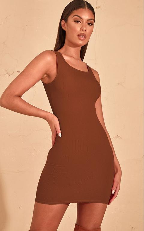 brown bodycon dress