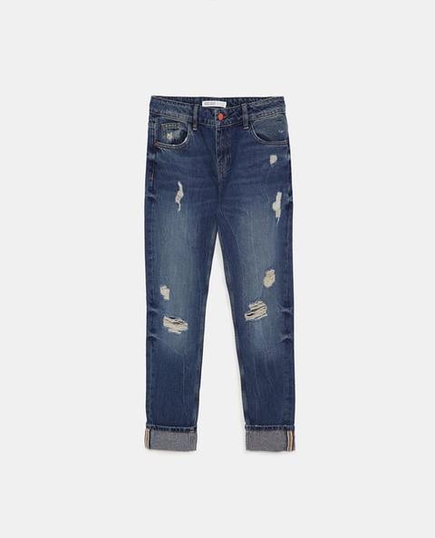 Jeans Z1975 Con Risvolto E Nastro Laterale