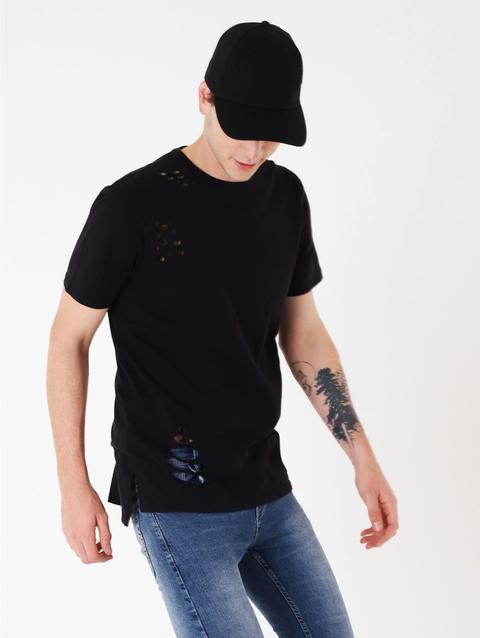 T-shirt Buchi Nero