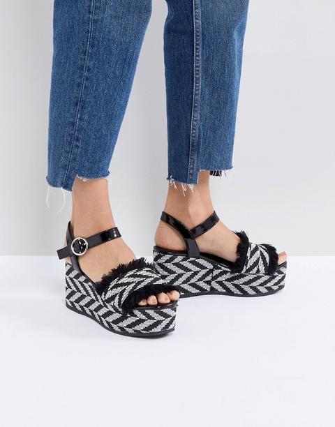 Sandalias Con Plataforma Plana De Esparto Taike De Sixtyseven