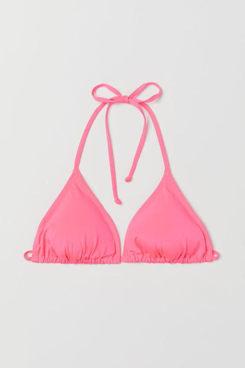 H & M - Top Bikini A Triangolo - Rosa