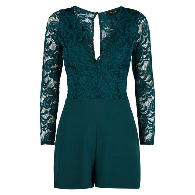 dark green long sleeve jumpsuit