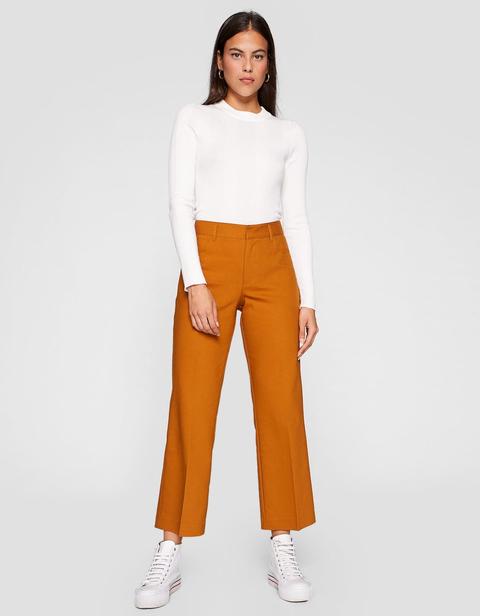 Pantalon Habillé Droit Ocre