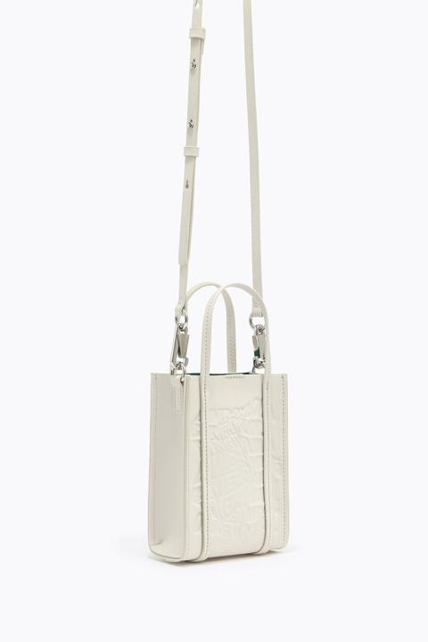 Minibolso Tote Blanco