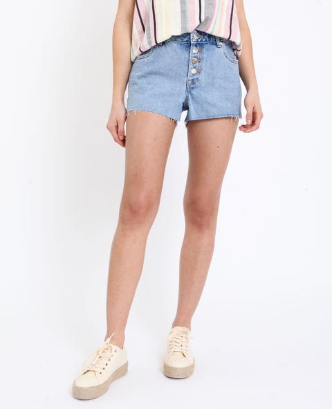 Short In Jeans Mid Waist