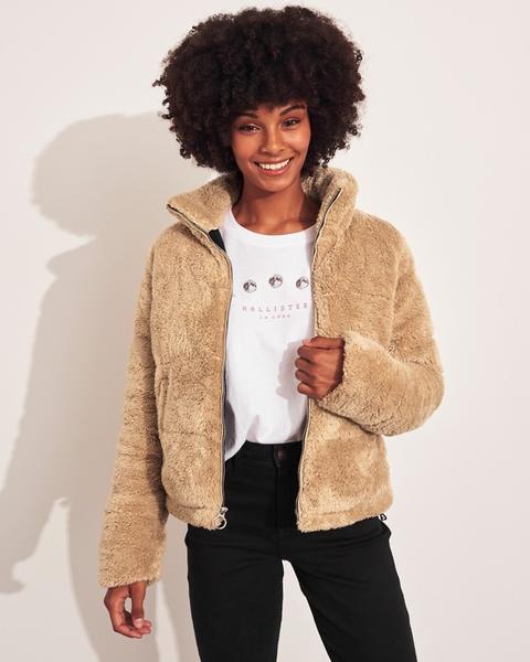 Cozy Mockneck Puffer Jacket from Hollister on 21 Buttons