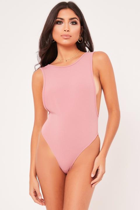 Amy Dusty Pink Side Boob Bodysuit