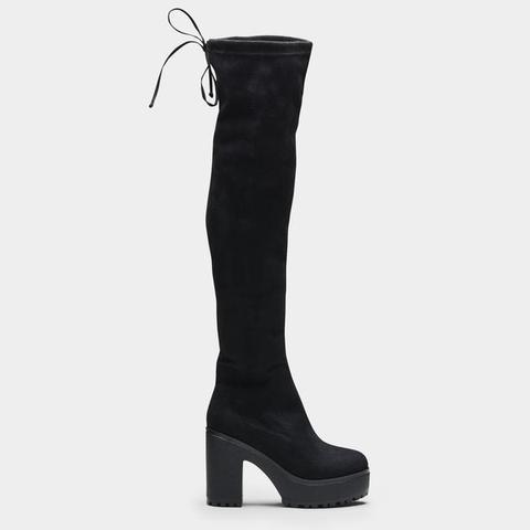 Athos Chunky Tie Over The Knee Boots