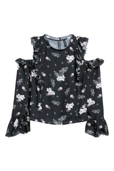 H & M - Camicetta A Spalle Scoperte - Nero