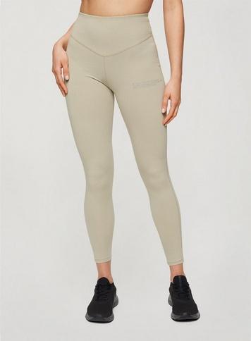 Womens **hiit Signature Stone Cotton Leggings, Stone