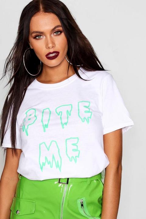 Halloween Bite Me Glow In The Dark T-shirt