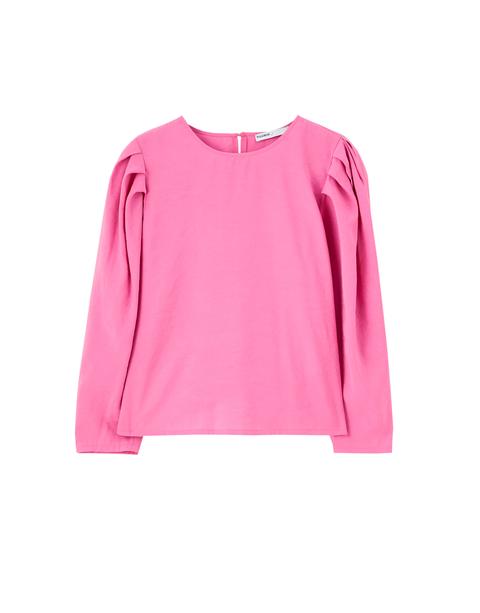 Chemisier Rose Manches Bouffantes
