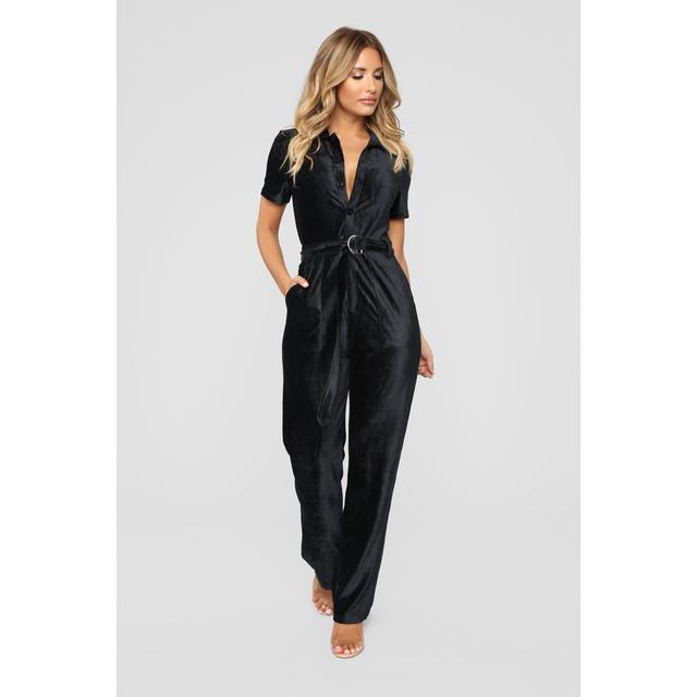 velour jumpsuit fashion nova