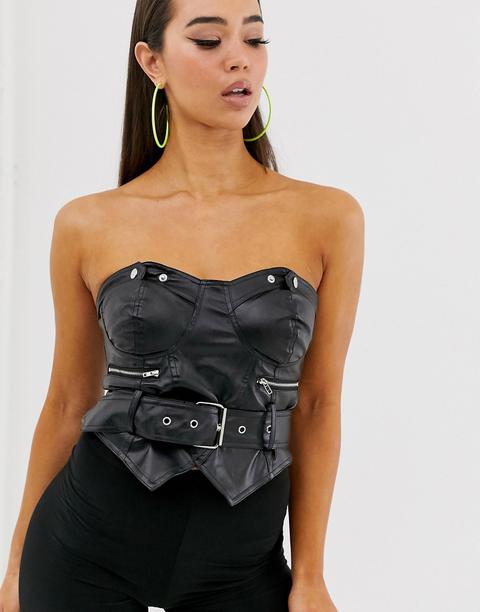 asos leather top