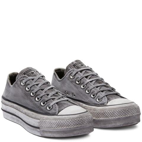 Star Lift Smoked Canvas Low Top Grey 