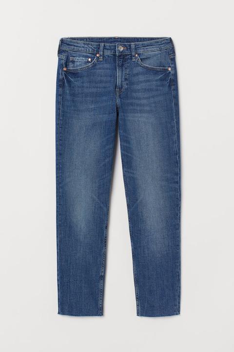 H & M - Girlfriend Regular Jeans - Blu