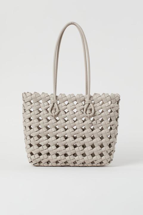 Braided Shopper - Brown