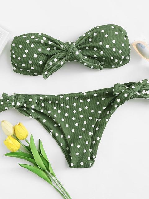 Bikini Con Nodo A Pois