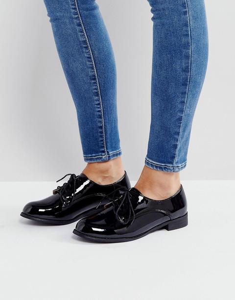 London Rebel - Scarpe Stringate Pulite - Nero