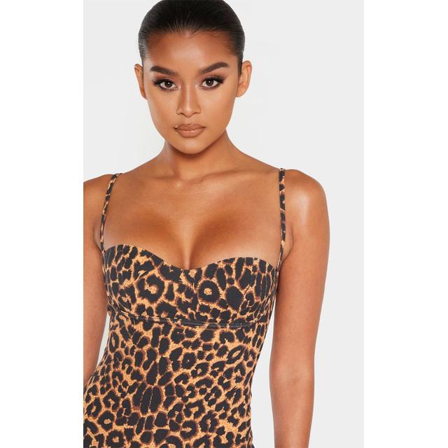 leopard print strappy dress