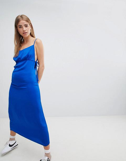 Nobody's Child Satin Cami Midi Dress - Royal Blue