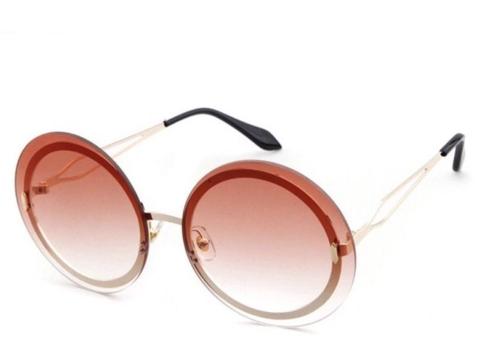 Mykonos Round Orange Sunglasses