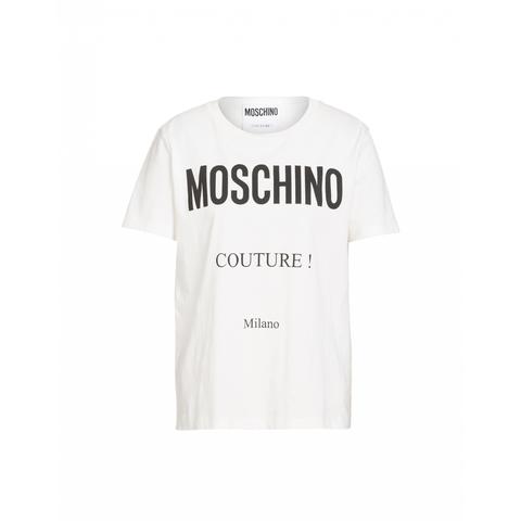 T-shirt In Cotone Con Logo Moschino Couture